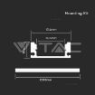 Slika V-TAC ALU profil za LED traku 17,4×7×2000 mm