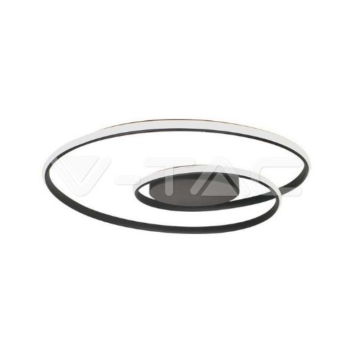 Slika V-TAC LED dekorativna svetiljka Ø 620 × h 50 mm 48W 5150lm 4000K IP20 crna