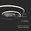 Slika V-TAC LED dekorativna svetiljka Ø 620 × h 50 mm 48W 5150lm 4000K IP20 crna