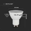 Slika V-TAC LED sijalica GU10 4.5W 400lm 3000K