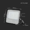 Slika V-TAC LED reflektor CREE 50W 5740 lm 3000K IP65 crno kućište
