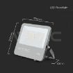 Slika V-TAC LED reflektor CREE 100W 11480 lm 3000K IP65 crno kućište