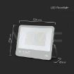 Slika V-TAC LED reflektor CREE 200W 22960 lm 4000K IP65 crno kućište
