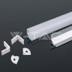 Slika V-TAC ALU profil za LED traku ugaoni 15,8x15,8x2000 mm