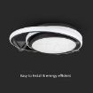 Slika V-TAC LED dekorativna svetiljka Ø450 × h 50 mm 38W 4050lm 4000K IP20 crna