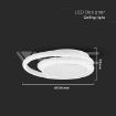Slika V-TAC LED dekorativna svetiljka Ø450 × h 50 mm 38W 4050lm 4000K IP20 bela