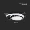 Slika V-TAC LED dekorativna svetiljka Ø300 × h 50 mm 24W 2560lm 4000K IP20 crna