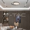 Slika V-TAC LED dekorativna svetiljka Ø300 × h 50 mm 24W 2560lm 4000K IP20 crna