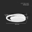 Slika V-TAC LED dekorativna svetiljka Ø300 × h 50 mm 24W 2560lm 4000K IP20 bela