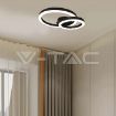 Slika V-TAC LED dekorativna svetiljka Ø450 × h 105 mm 20W 2130lm 3000K IP20 crna