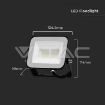 Slika V-TAC LED reflektor Samsung 20W 1620 lm 6500K IP65 crno kućište