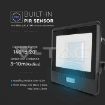 Slika V-TAC LED reflektor sa senzorom Samsung 30W 2340 lm 4000K IP65 crno kućište
