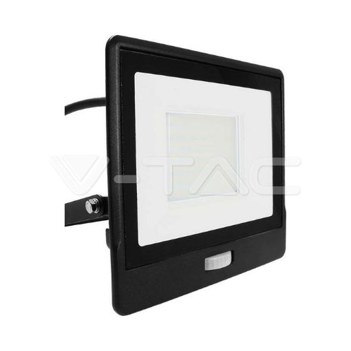 Slika V-TAC LED reflektor sa senzorom Samsung 50W 4000 lm 4000K IP65 crno kućište