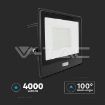 Slika V-TAC LED reflektor sa senzorom Samsung 50W 4000 lm 4000K IP65 crno kućište