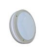 Slika Plafonska okrugla Svetiljka 2xE27, IP54. Telo svetiljke Izliveno od Aluminijuma, plastificirana, Sive boje, dimenzije: fi 300 mm x h 73 mm. Šifra 6110