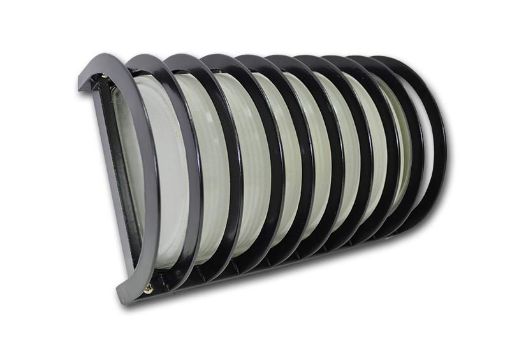 Slika Plafonska - Zidna svetiljka 1xE27 100w IP54. Telo svetiljke Izliveno od Aluminijuma, plastificirana, Crne boje, dimenzije: D 265 x Š 180 x h 130 mm. Šifra 2616-3C