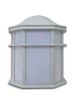 Slika Zidna svetiljka 1xE27 100w IP20, Telo svetiljke Izliveno od Aluminijuma, plastificirana, Bele boje, dimenzije:  D 190 x Š 105 x h 248 mm. Šifra 2514