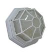 Slika Plafonska svetiljka 1xE27 100w IP54. Telo svetiljke Izliveno od Aluminijuma, plastificirana, Bele boje, dimenzije: fi 265 x h 120 mm. Šifra 3721-3