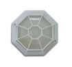 Slika Plafonska svetiljka 1xE27 100w IP54. Telo svetiljke Izliveno od Aluminijuma, plastificirana, Bele boje, dimenzije: fi 265 x h 120 mm. Šifra 3721-3