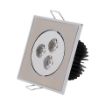 Slika Led ugradna rozetna 3x1w, 6400k, fi 68 mm - 82x82 mm, matt chrom. Šifra TS 0304