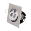 Slika Led ugradna rozetna 3x1w, 6400k, fi 68 mm - 82x82 mm, matt chrom. Šifra TS 0304