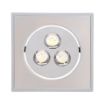Slika Led ugradna rozetna 3x1w, 6400k, fi 68 mm - 82x82 mm, matt chrom. Šifra TS 0304