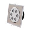 Slika Led ugradna rozetna 6x1w, 6400k, fi 85 mm - 104x104 mm, matt chrom. Šifra TS 0307