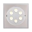 Slika Led ugradna rozetna 6x1w, 6400k, fi 85 mm - 104x104 mm, matt chrom. Šifra TS 0307
