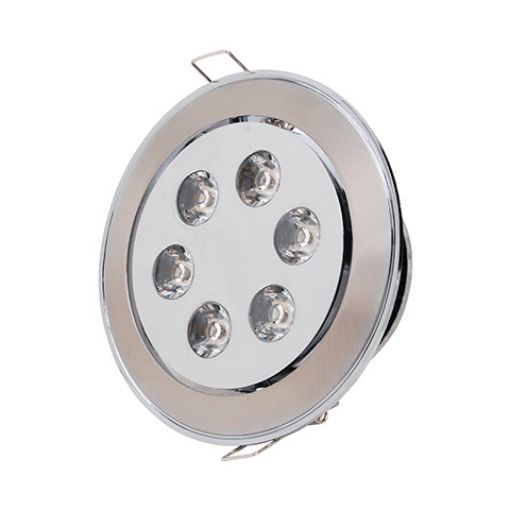Slika Led ugradna rozetna 6x1w, 6400k, fi 85 / 107 mm, matt chrom. Šifra TS 0306