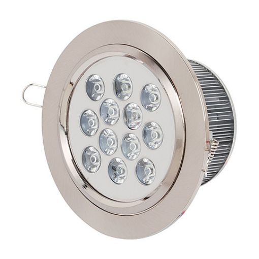 Slika Led ugradna rozetna 12x1w, 6400k, fi 100 / 127 mm, matt chrom. Šifra TS 0312